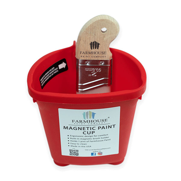 Paint Cup with Magnetic Brush Holder